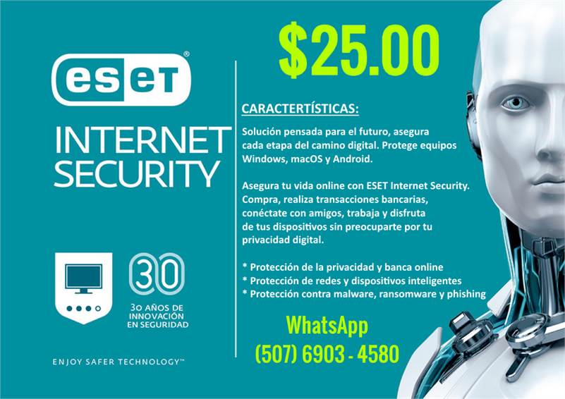 Antivirus ESET Internet Security - 1Usr 1Yrs $25.00