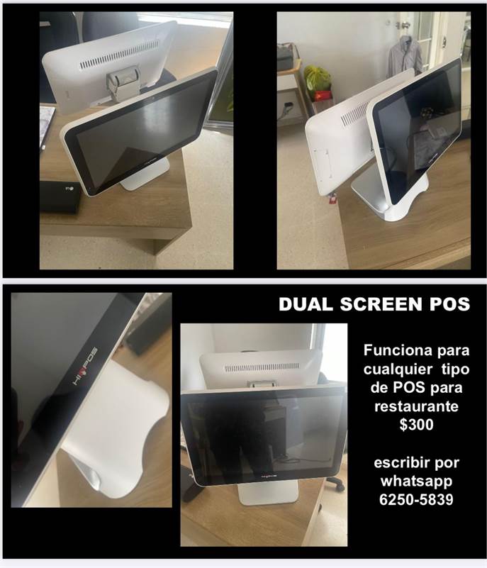 PANATALLA DUAL PARA POS DE FACTURACION DE NEGOCIO