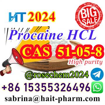 Procaine HCL Cas 51-05-8 + tele @rosechem2024 Fast Delivery