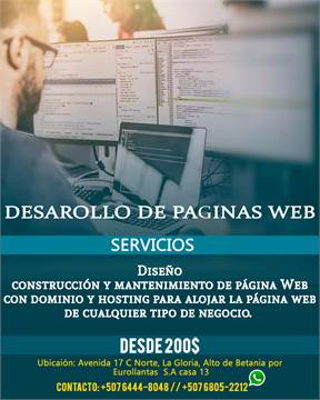 Diseño, construcción y mantenimiento de página web