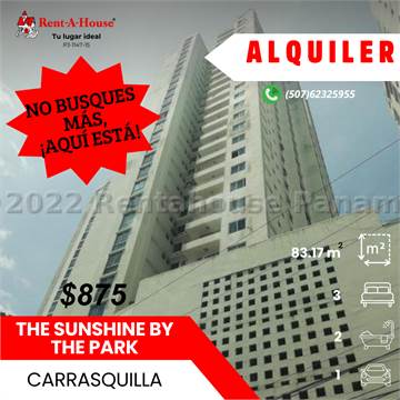 NO BUSQUES MÀS, !AQUI ESTA!  ALQUILER DE APARTAMENTO PARCIALMENTE AMOBLADO EN CARRASQUILLA