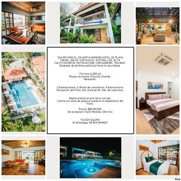 EN VENTA HOTEL DE PLAYA  SUR COSTA RICA